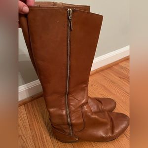 Authentic leather tan boots